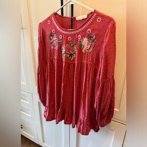 Embroidered Peasant Blouse